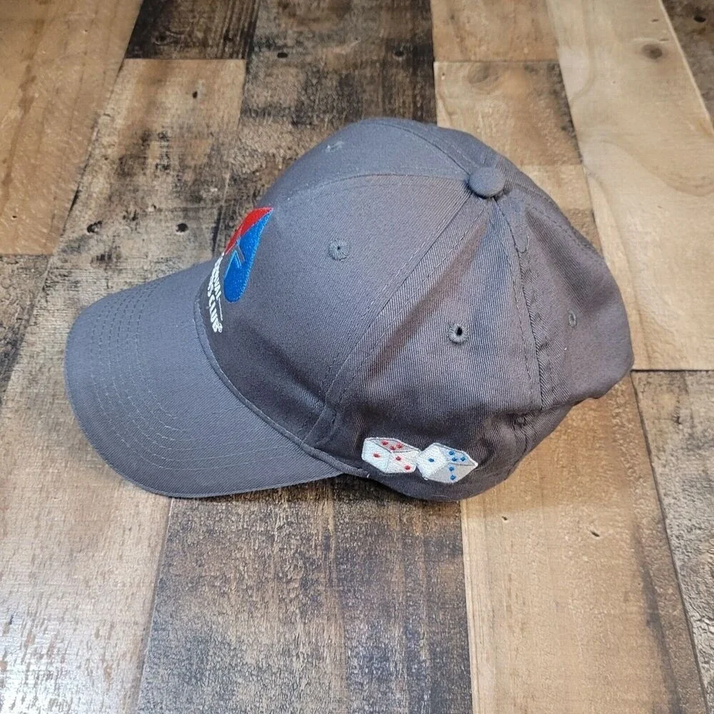 Carnival Players Club Gambling Dice Gray Adjustable Cap Hat‎
